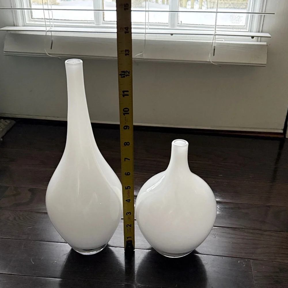 IKEA White Vase Duo